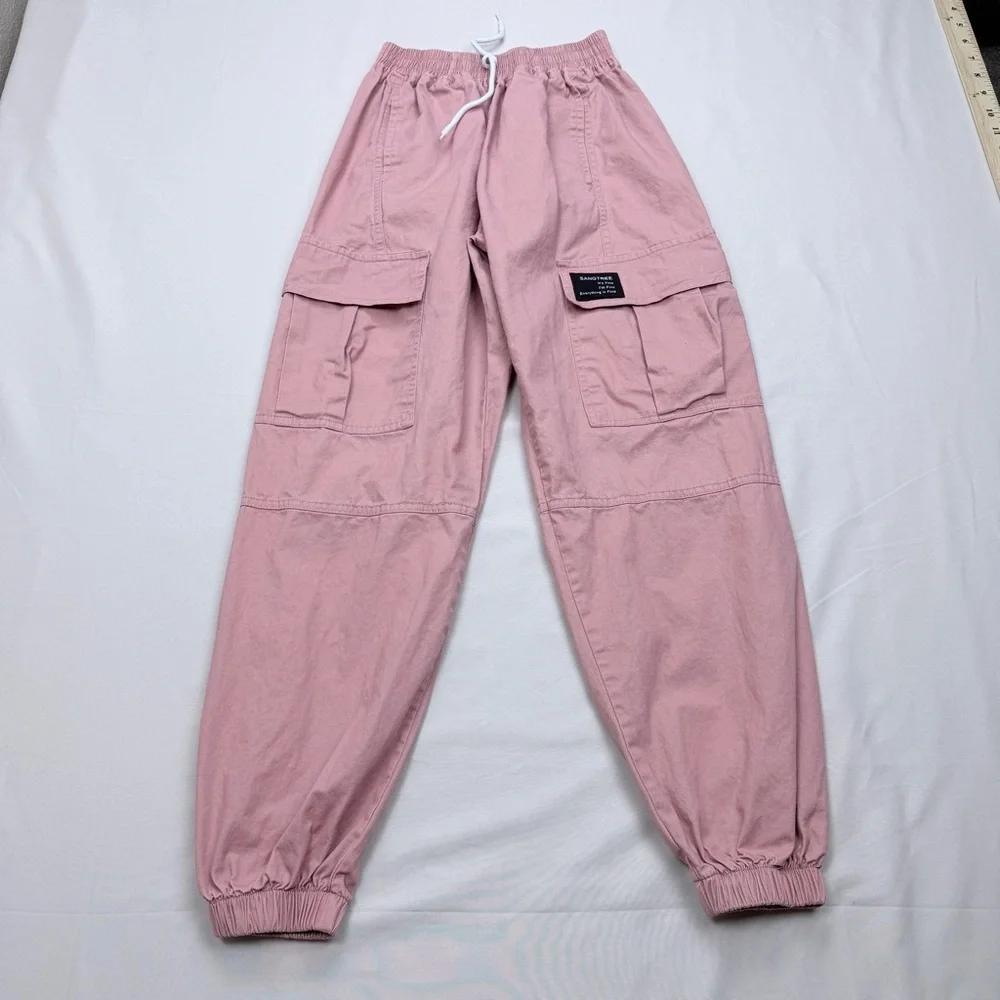 Trendy Girls Pink Cargo Pants